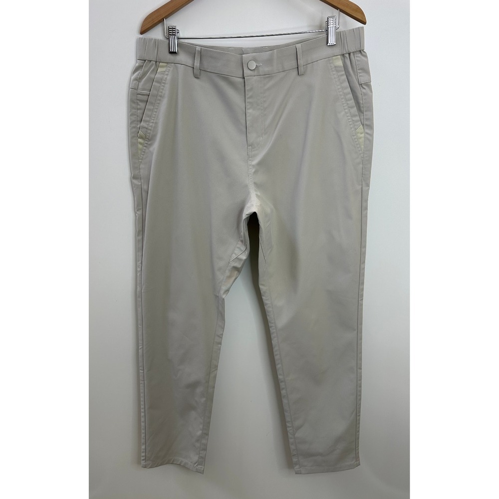 Jack Archer Jetsetter Tech Pants 35 x 30 Slim Fit Stone Golf Travel Performance - Picture 2 of 11